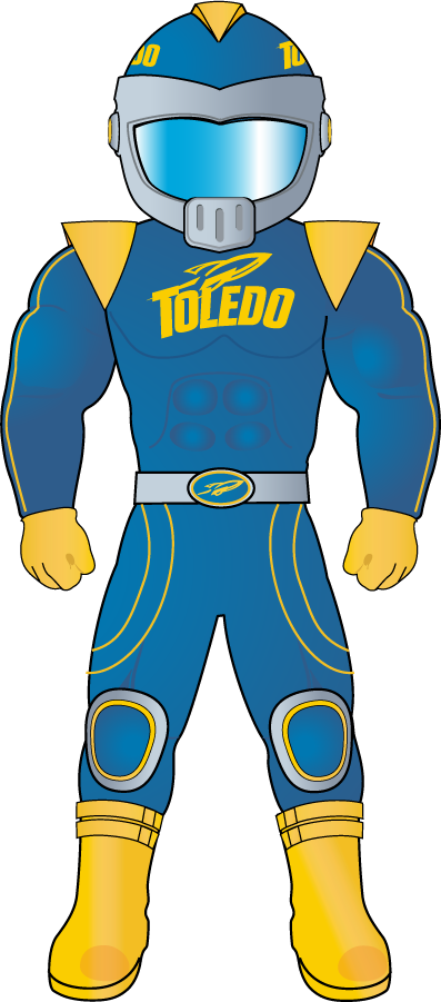 Toledo Rockets 2009-2015 Mascot Logo diy DTF decal sticker